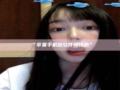 孝昌“苹果手机做软件赚钱的”