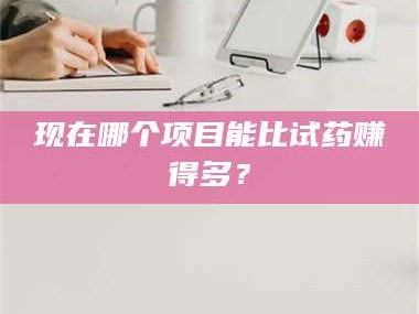 孝昌现在哪个项目能比试药赚得多？